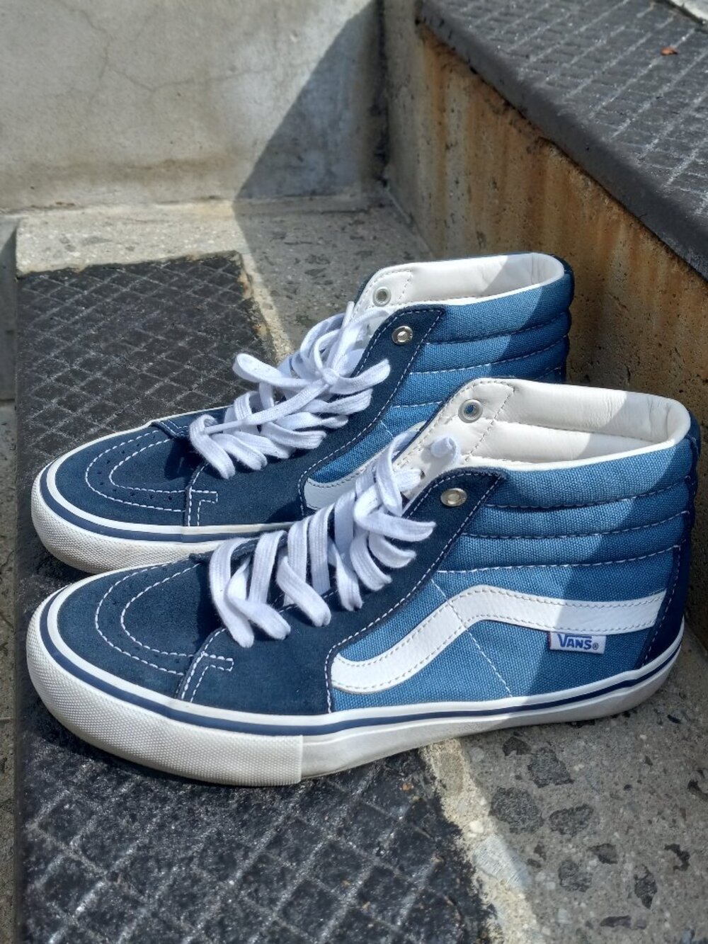VANS Pro Classics Skate Sk8-Hi Blue Suede Canvas (Size 7)